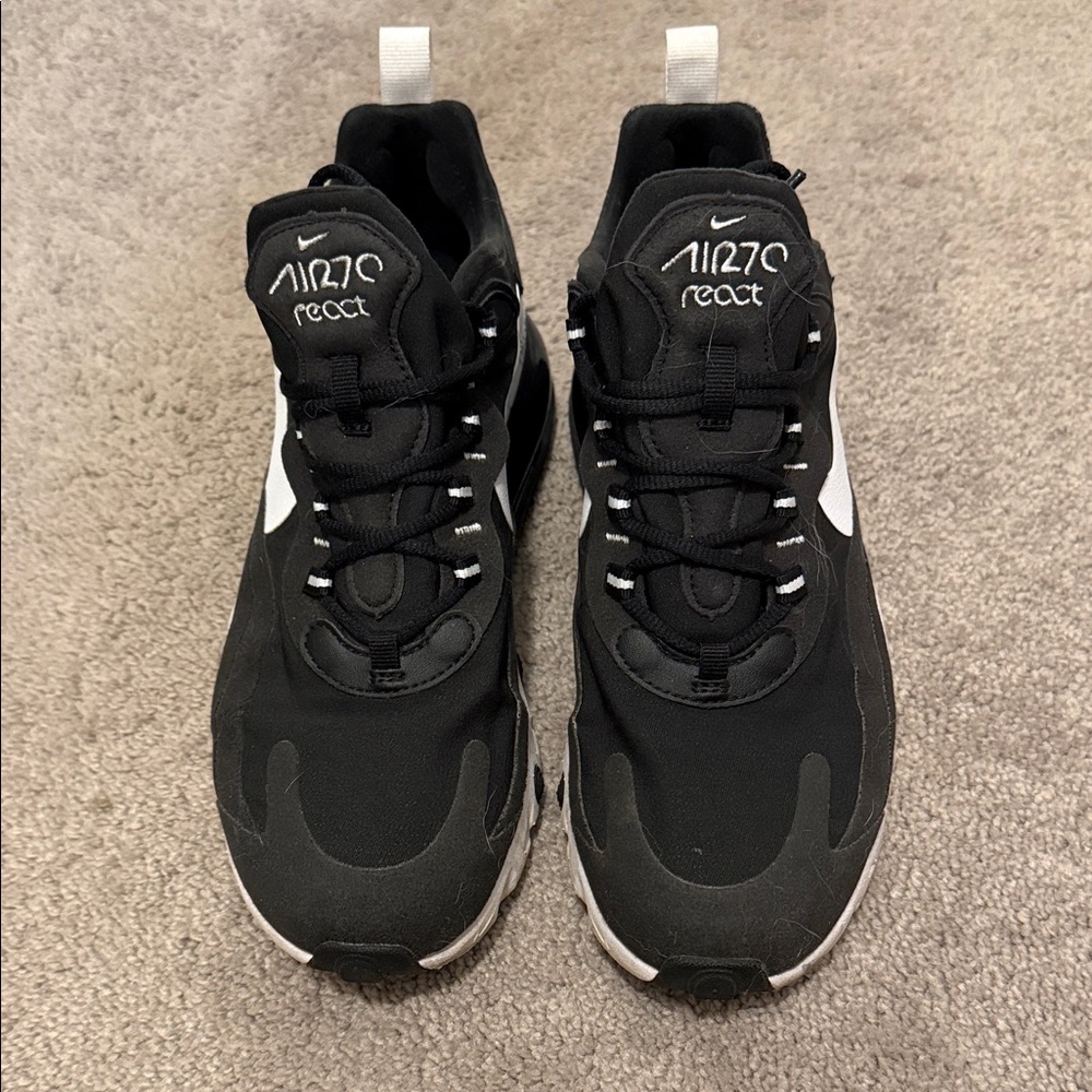Nike Air Max 270 React Black and White Sneakers